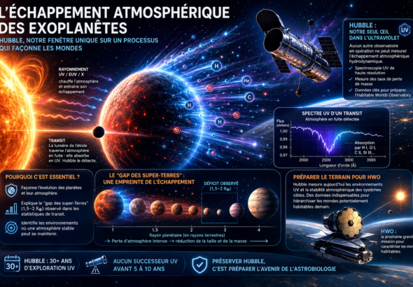 Le télescope Hubble, sentinelle ultraviolette des atmosphères d'exoplanètes