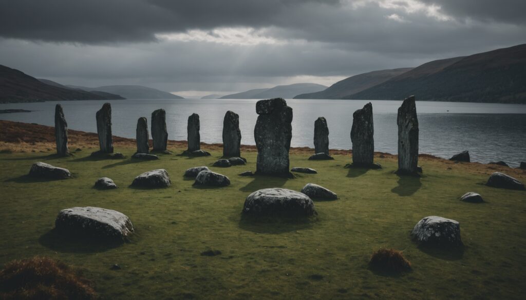 Vue du Loch Ness en Écosse, lac associé aux apparitions de Nessie au Loch Ness depuis des décennies