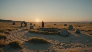 Plages de sable noir d'Islande sous un soleil de minuit, évoquant la civilisation nordique perdue de Thulé