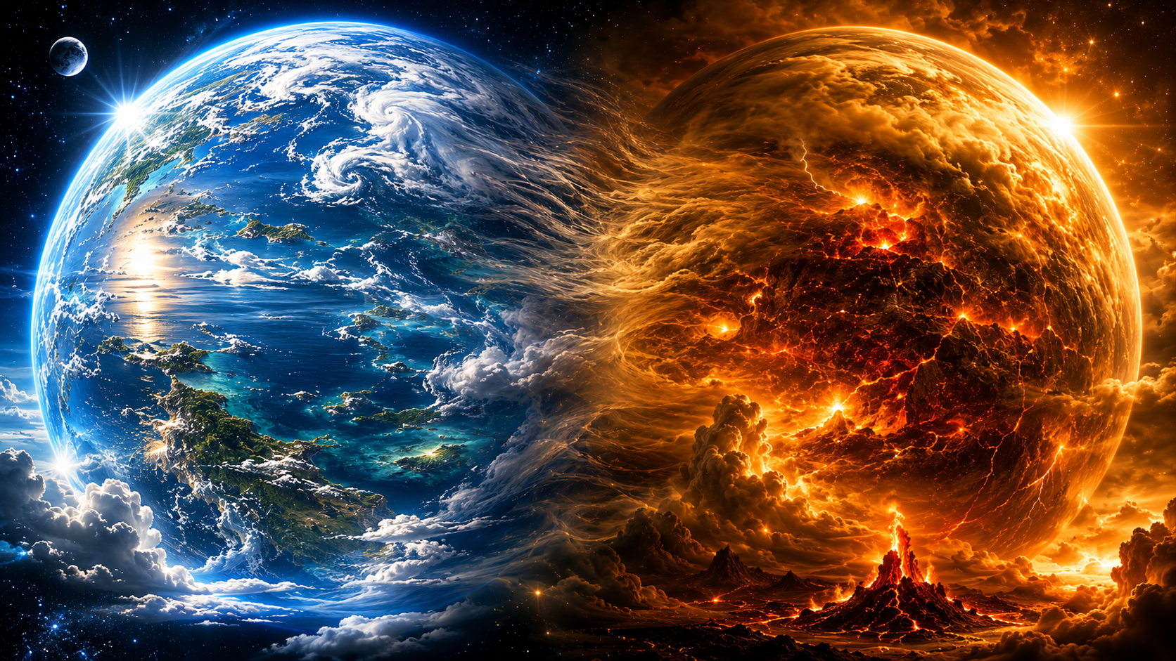 Vénus primitive habitable et Vénus actuelle infernale en diptyque